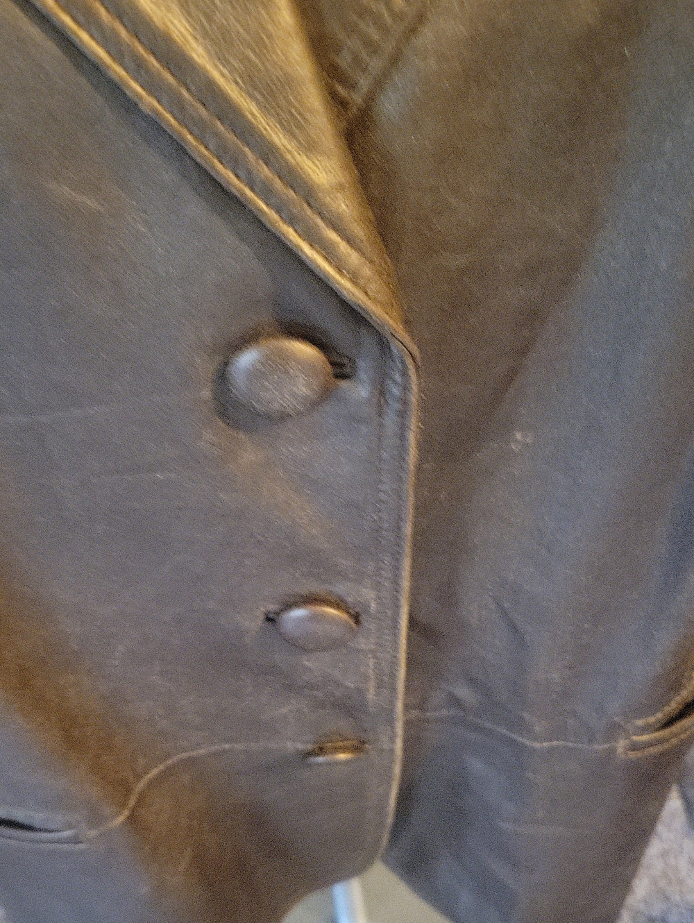 Bernardo Metallic Bronze Leather Blazer Jacket - Picture 4 of 10